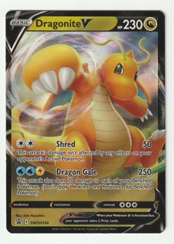 Dragonite V SWSH154 NM Pokemon TCG Sword & Shield Holo - Image 1