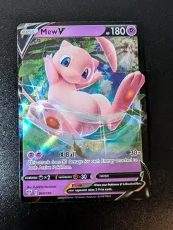 Mew V 069/189 Holo V Rare Darkness Ablaze Pokemon Near Mint - Image 1