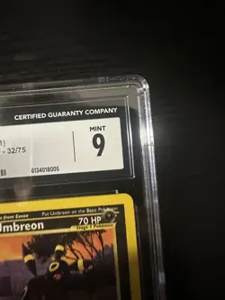 Pokemon TCG CGC 9 MINT Umbreon 32/75 Neo Discovery Unlimited Rare WOTC - Image 3