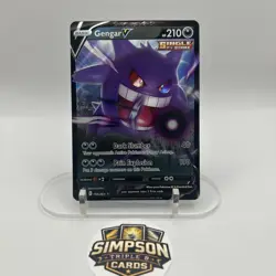 Holo Foil Gengar V 156/264 Ultra Rare Pokemon SWSH08: Fusion Strike NM - Image 1