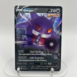 Holo Foil Gengar V 156/264 Ultra Rare Pokemon SWSH08: Fusion Strike NM - Image 2