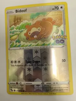 Pokemon - Bidoof / Ditto - 059/078 - Pokemon Go - Pealable - Reverse Holo - Image 1