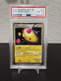 Pokemon TCG HeartGold & SoulSilver Ampharos Prime 105/123 Holo PSA Graded 8 2010 - Image 3