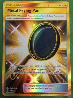 1x Metal Frying Pan - 144/131 - Secret Rare Lightly Played Pokemon SM06 - Forbid - Image 1