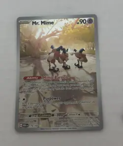 Mr. Mime 179/165 Illustration Rare Holo SV 151 Pokemon TCG EN - Image 1