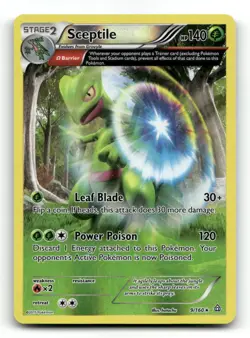 Sceptile 9/160 Holo Rare Primal Clash Pokemon Reverse Holo MP - Image 1