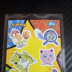 1999 Pokemon Topps Pidgey, Poliwag, Sandshrew, Jigglypuff, Sticker Puzzle Piece - Image 5