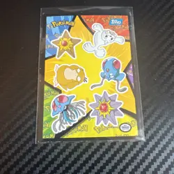 Pokemon Topps Psyduck, Starmie, Seel Sticker Puzzle Lp/MP - Image 1