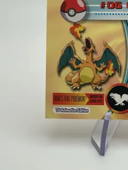 Topps Pokemon #06 Charizard Holo Foil Series 1 Black Logo - Image 4