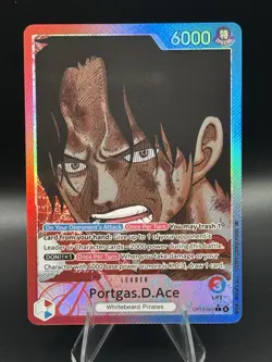 Portgas.D. Ace One Piece Carrying On His Will Leader Alt Art #OP13-002 - Image 1
