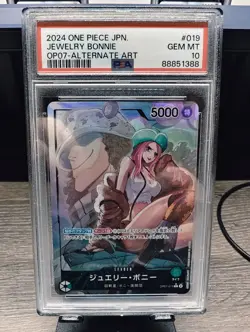 One Piece TCG Jewelry Bonney OP07-019 Japanese PSA 10 - Image 1
