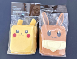Pokemon Plush Deck Case Pikachu & Eevee Set Official Limited Edition Storage - Image 1