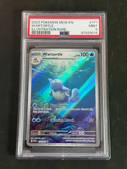 PSA 9 MINT Wartortle 151 Illustration Rare Holo Pokemon 171/165 - Image 1