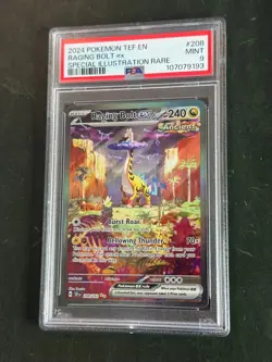 Pokemon Raging Bolt ex Temporal Forces Special Illustration Rare #208 PSA 9 - Image 1