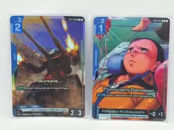 Gundam Card Game ST01-004 C+ ST01-012 C+ Guntank and Thoroughly Damaged Alt Art - Image 1