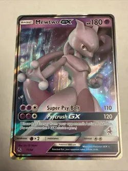 Pokemon TCG Mewtwo GX 31/68 Hidden Fates Ultra Rare Holo GX 180 HP (EN) - Image 1