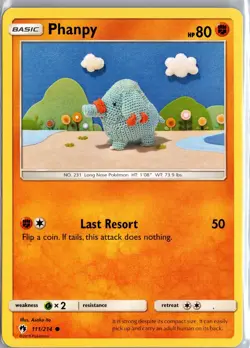 Phanpy 111/214 Common Lost Thunder Pokemon Lightly Played - Image 1