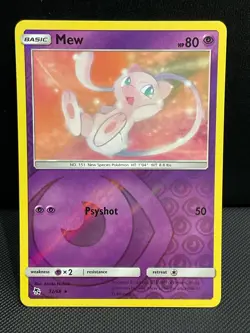 Mew 32/68 - SM Hidden Fates Reverse Holo Rare Pokemon TCG NM - Image 1