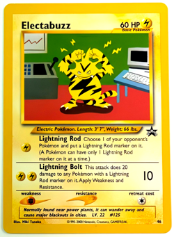 Pokemon Electabuzz #46 Black Star League Promo 2000 WOTC NM NP - Image 1