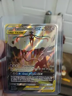 Espeon & Deoxys GX SM240 Promo Holo Pokemon TCG Tag Team Sun & Moon (NM) - Image 1