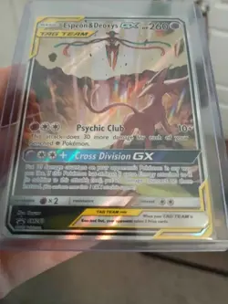 Espeon & Deoxys GX SM240 Promo Holo Pokemon TCG Tag Team Sun & Moon (NM) - Image 2