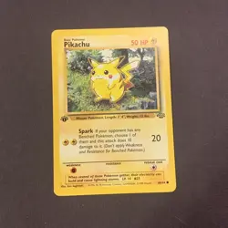 1999 Pokemon TCG Pikachu Card 60/64 Jungle 1st Edition Red Cheeks - Image 1