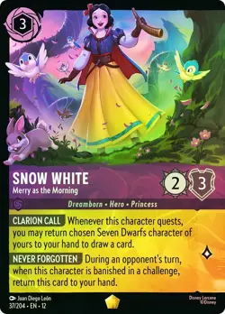 Cold Foil SNOW WHITE MERRY AS THE MORNING 1x Rare Disney Lorcana NM - Image 1