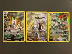 Pokemon White Kyurem, Regigigas, Arceus XY81, 82, 83 Promo Card Artwork Set NM - Image 1