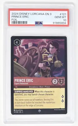 Prince Eric "Expert Helmsman" (121/204) Foil PSA (2023) Disney Lorcana Inklands - Image 1