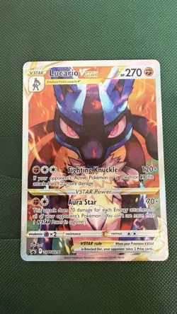 Lucario VSTAR SWSH291 2023 Promo Card NM Pokemon TCG Near Mint - Image 1