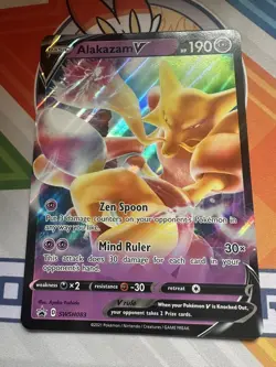 JUMBO/OVERSIZED Alakazam V - SWSH083 Sword & Shield Promo - Rare Pokemon Card - Image 1