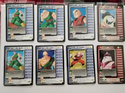 DBZ Score CCG Cell Saga - Tien Krillin Android 19 Personality Lot (8 Cards) NM - Image 1