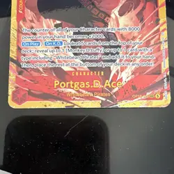 One Piece Card Game Portgas.D.Ace OP16-118 Secret Rare Foil Eng 6000 Power - Image 2