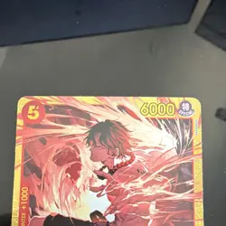 One Piece Card Game Portgas.D.Ace OP16-118 Secret Rare Foil Eng 6000 Power - Image 3