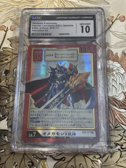 CGC 10 Japanese Digimon Card Game Omnimon X Anti-Body BT5-111 Alt Art - Image 1