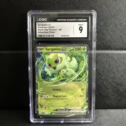 Sprigatito ex 087 Sv: Scarlet & Violet Promo Cards Holo CGC 9 - Image 3