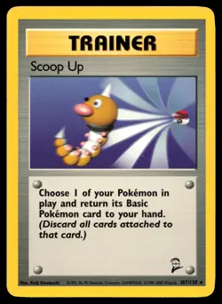 Scoop Up 107/130 Base Set 2 Regular Rare Pokemon Card - Image 1