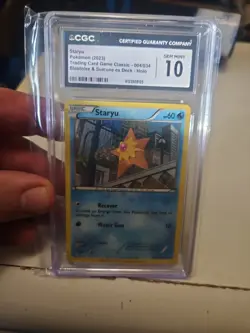 Staryu 004/034 2023 Pokemon Trading Card Game Classic Holo CGC Gem Mint 10 - Image 2
