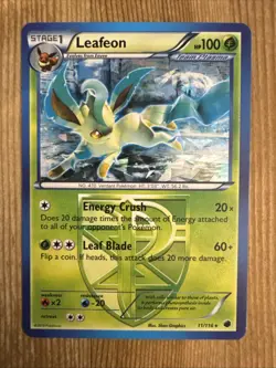 Leafeon 11/116 Plasma Freeze Deck Exclusive Cracked Ice Holo Pokemon Card VLP - Image 1