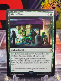 Ninja Pizza 0032 Rare Non Foil Enchantment MTG TMNT - Image 1