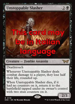 MTG UNSTOPPABLE SLASHER EXC - SQUARCIATORE INARRESTABILE 119 - DSK - MAGIC - Image 1