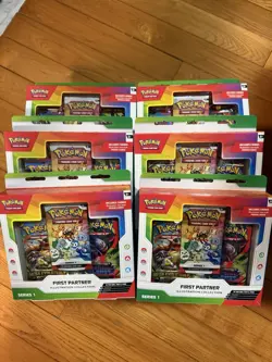 Pokemon TCG First Partner Illustration Collection Series 1 Lot of 6 - Image 1