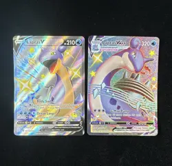 Pokemon TCG Lapras V SWSH051 + Lapras VMAX SWSH111 Holo Promo Lot 2 - Image 1