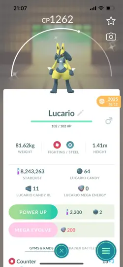 Pokemon Go Shiny Lucario - Image 1