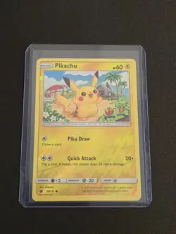 2017 SM - Crimson Invasion Pikachu REVERSE HOLO #30/111 - Image 1