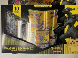 2 x Pokemon TCG Pikachu and Zekrom-GX Tag Team Premium Collection Sealed - Image 2