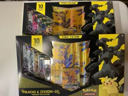 2 x Pokemon TCG Pikachu and Zekrom-GX Tag Team Premium Collection Sealed - Image 3