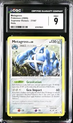 Metagross 7/147 Platinum Supreme Victors Holo Pokemon CGC 9 MINT - Image 1