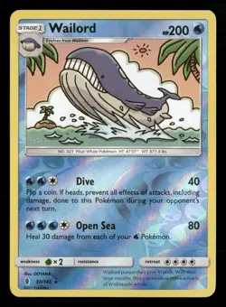 Wailord 30/145 Rare Guardians Rising Pokemon Reverse Holo Near Mint - Image 1