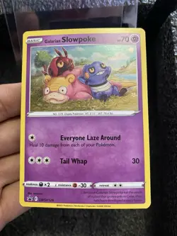 Pokemon TCG Galarian Slowpoke Black Star Promo SWSH126 NM - Image 3
